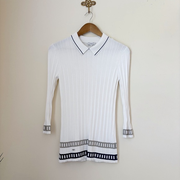 L'ETOILE Sport Tops - L'ETOILE Sport Pleated Knit Tunic Top Large Athleisure Tennis